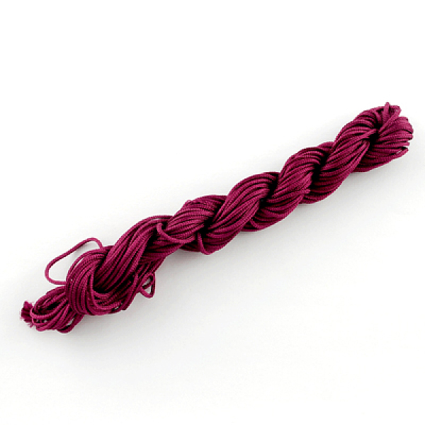 

PandaHall Nylon Thread, Nylon Jewelry Cord for Custom Woven Bracelets Making, Cerise, 2mm, about 13.12 yards(12m)/bundle, 10bundles/bag..., Red