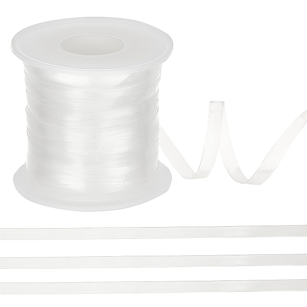 

PandaHall 96m Clear Elastic Strap, 6mm Flat with Embossed Pattern Elastic Band High Flexibility Clear Elastic Plastic Stretchable...