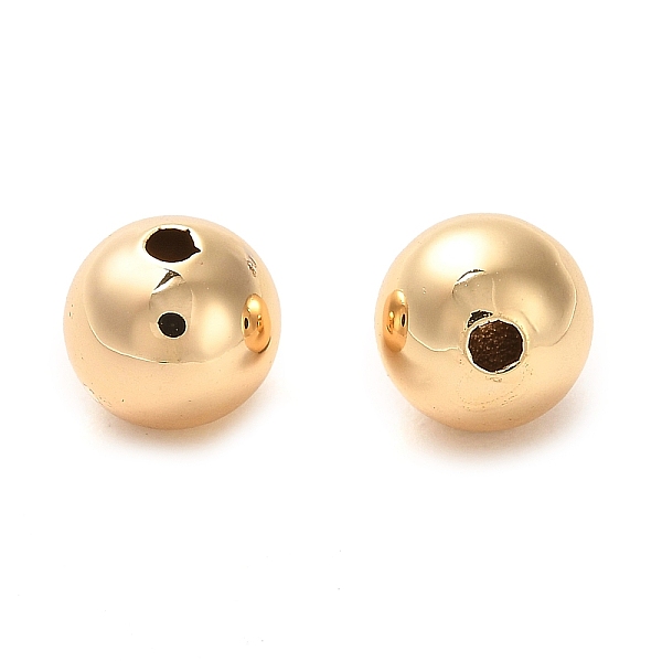 

PandaHall Brass Beads, Round, Real 18K Gold Plated, 8x7.5mm, Hole: 1.8mm Brass Round