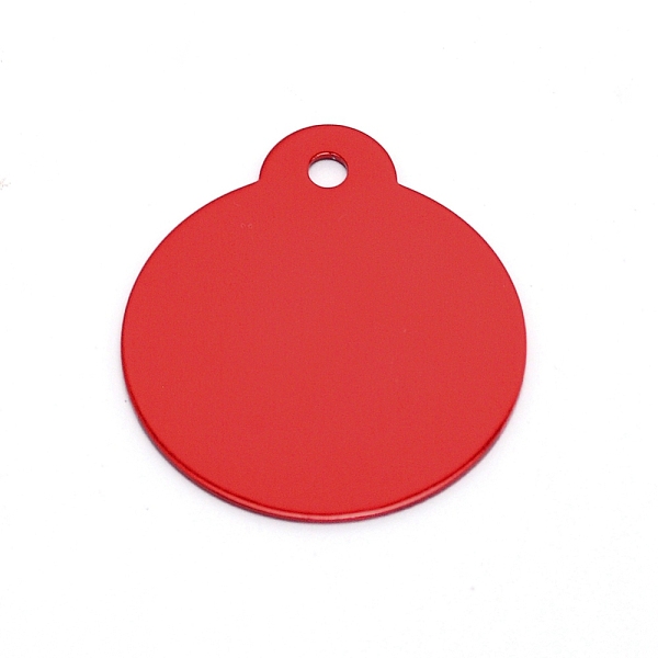 

PandaHall Aluminum Blank Pendants, Flat Round, Crimson, 36x31.5x1mm, Hole: 3mm, 10pcs/bag Aluminum Flat Round Pink