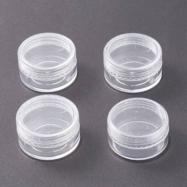 PandaHall (Defective Closeout Sale: Scratched) Column Plastic Bead Containers, Clear, 3.8x2.1cm, Inner Diameter: 3.3cm Plastic Candy Clear