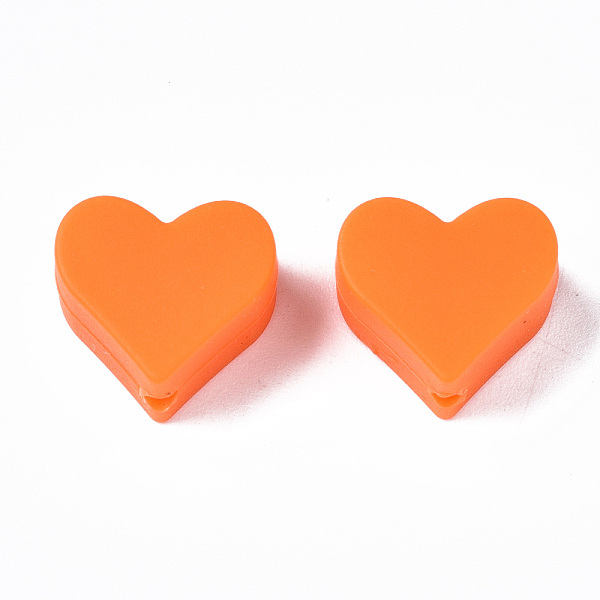 

PandaHall Food Grade Eco-Friendly Silicone Beads, Chewing Beads For Teethers, DIY Nursing Necklaces Making, Heart, Dark Orange, 13x14x8mm...