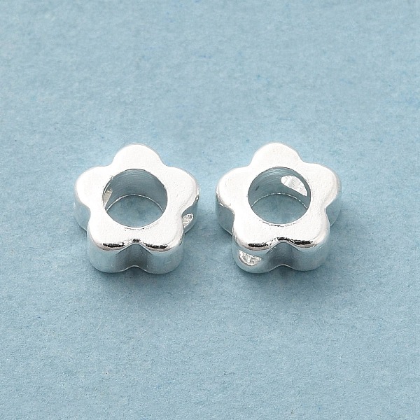 

PandaHall Brass Bead Frame, Lead Free & Cadmium Free, Long-Lasting Plated, Flower, 925 Sterling Silver Plated, 5.5x6x3mm, Hole: 0.5mm Brass...