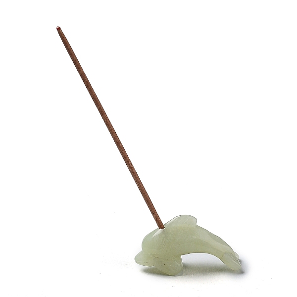

PandaHall Natural Green Aventurine Incense Burners, Incense Holders, Home Office Teahouse Zen Buddhist Supplies, Dolphin, 22x38.5x7.5mm...