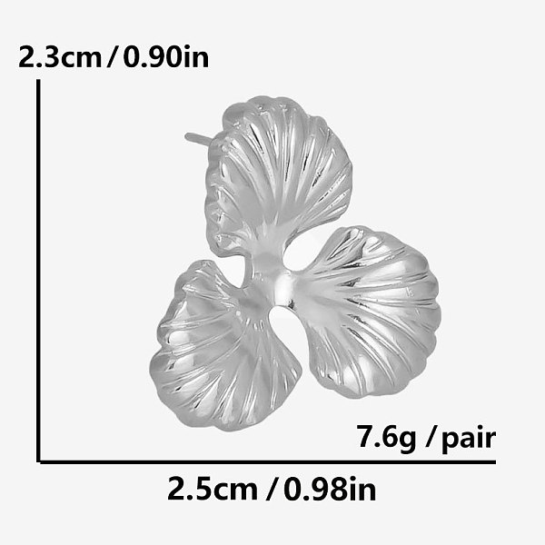 ステンレススチール製ヨーロッパとアメリカの幾何学模様の花のスタッドピアス304個