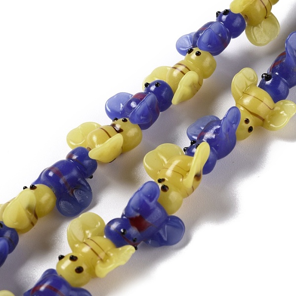 

PandaHall Handmade Lampwork Beads, Bumpy, Bee, Mixed Color, 15~16x15~17x9~10mm, Hole: 2~2.4mm, about 25pcs/strand, 12.99 inch(33cm) Lampwork..., Multicolor