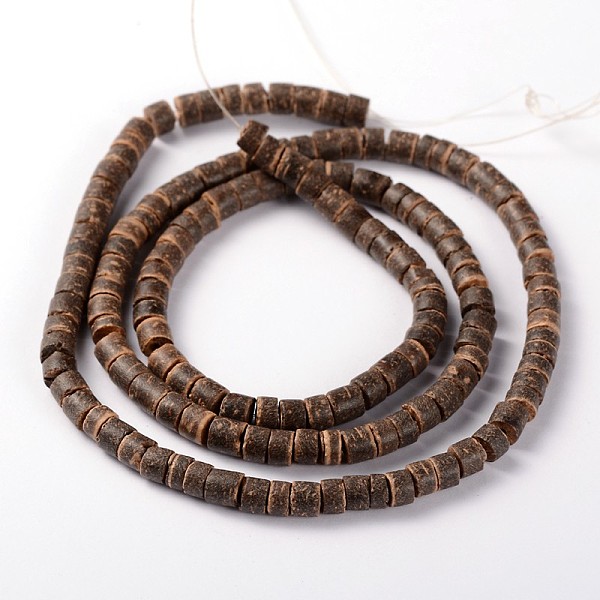 

PandaHall Natural Coconut Column Bead Strands, Camel, 5.5x3~5.5mm, Hole: 1mm, about 148pcs/strand, 22.4 inch Coconut Column Brown