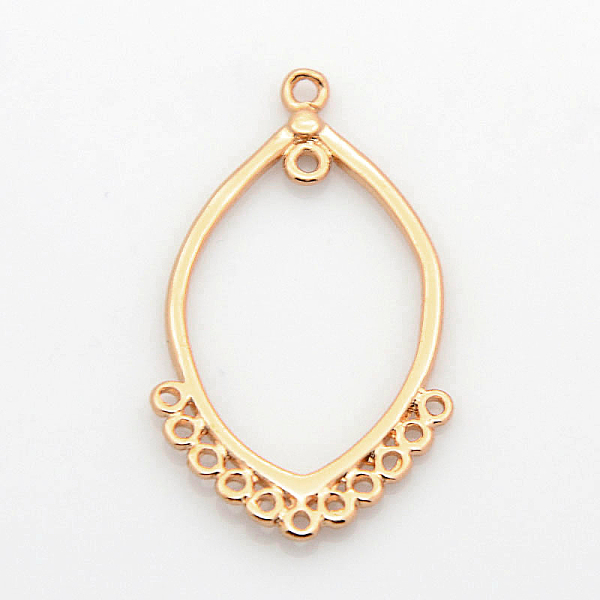 

PandaHall Brass Horse Eye Chandelier Component Links, Golden, 39x21x2mm, Hole: 1~2mm Brass Teardrop