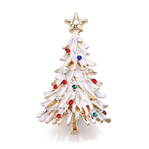 星のエナメルピン付きクリスマスツリー