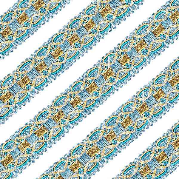 PandaHall FINGERINSPIRE 11.5m Braid Trim Polyester Woven Gimp 28mm Width Handmade Basic Trim for Costume DIY Crafts Sewing Jewelry Making...