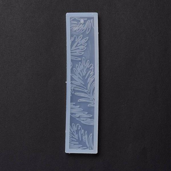 

PandaHall DIY Bookmark Silicone Molds, Resin Casting Molds, For UV Resin, Epoxy Resin Jewelry Making, Rectangle with Leaf, White, 150x33x7mm...