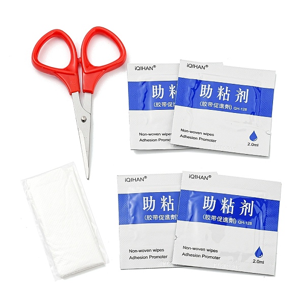 

PandaHall Foot Care Products, including Adhesion Promoter, Scissor, Disposable Gloves, Mixed Color, 60~102.5x33~60x1~7mm Plastic Multicolor