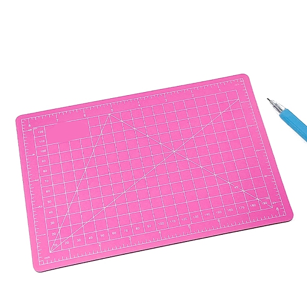 

PandaHall A5 PVC Cutting Mat, Cutting Board, for Craft Art, Deep Pink, 15x22cm PVC Rectangle