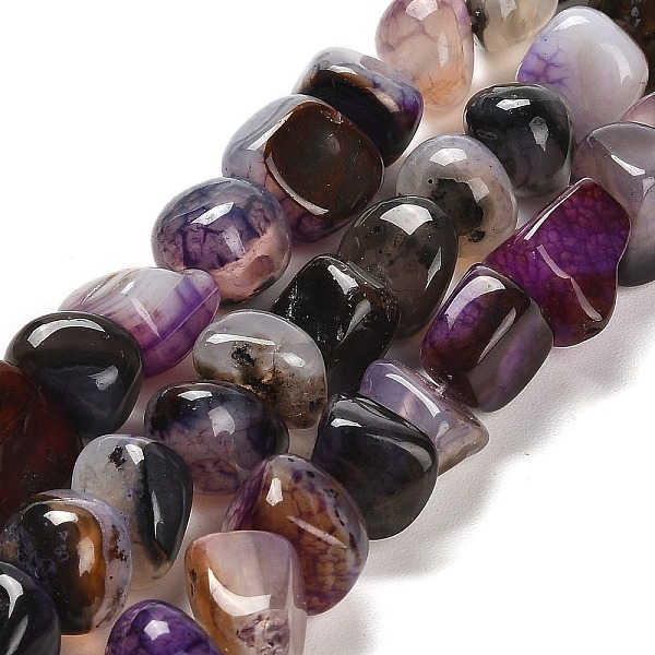 

PandaHall Natural Dragon Veins Agate Beads Strands, Dyed & Heated, Nuggets, Tumbled Stone, Black, 11~14.5x10.5~14x9.5~12.5mm, Hole: 1.6mm...