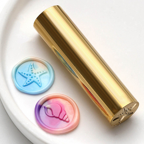 

PandaHall Double-Sided Engraving Wax Seal Brass Stamp, Golden, for Envelope, Card, Gift Wrapping, Shell Shape, 57x15mm Brass Shell Shape