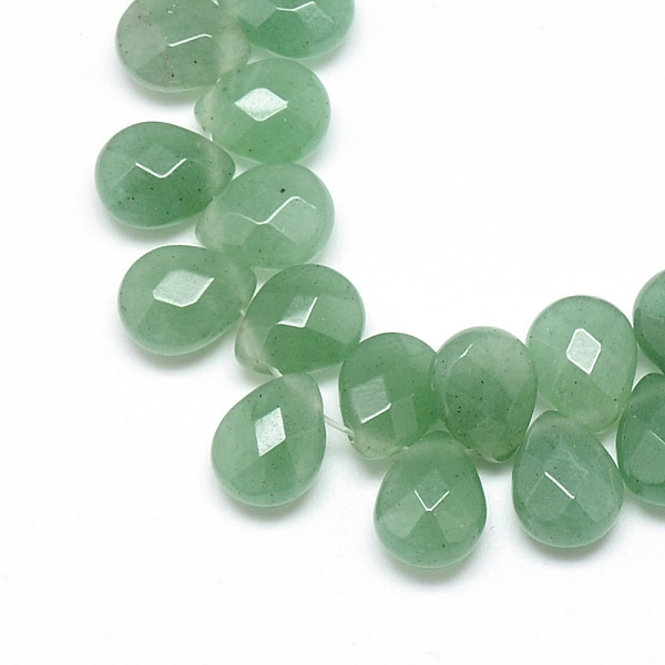 

PandaHall Natural Green Aventurine Gemstone Beads Strands, Top Drilled Beads, Faceted, Teardrop, 12x9~10x6mm, Hole: 1mm, about 30pcs/strand...