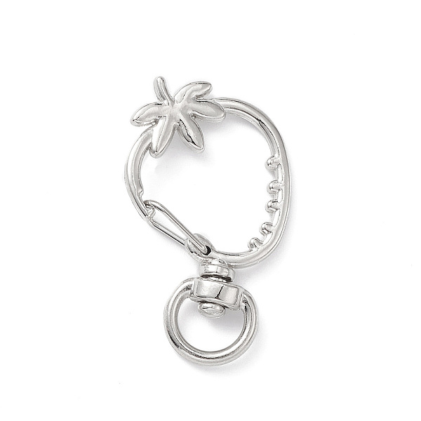 

PandaHall Strawberry Alloy Swivel Clasps, Long-Lasting Plated, Platinum, 39x23x5.5mm, Hole: 9x5mm Alloy