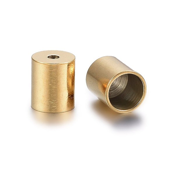 

PandaHall Ion Plating(IP) 304 Stainless Steel Cord Ends, End Caps, Column, Golden, 6x5mm, Hole: 1.5mm, Inner Diameter: 4mm 304 Stainless...