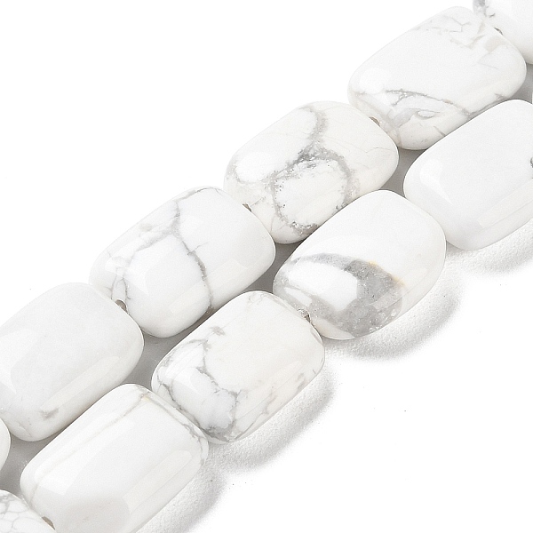 

PandaHall Natural Howlite Beads Strands, Rectangle, 14~15x10~11x5~5.5mm, Hole: 1~1.2mm, about 28pcs/strand, 16.02 inch(40.7cm) Howlite...