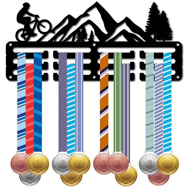 

PandaHall CREATCABIN Cycling Medal Holder Medal Hangers Display Rack Sports Metal Hanging Awards Iron Small Mount Decor Awards for Men Women..., Black