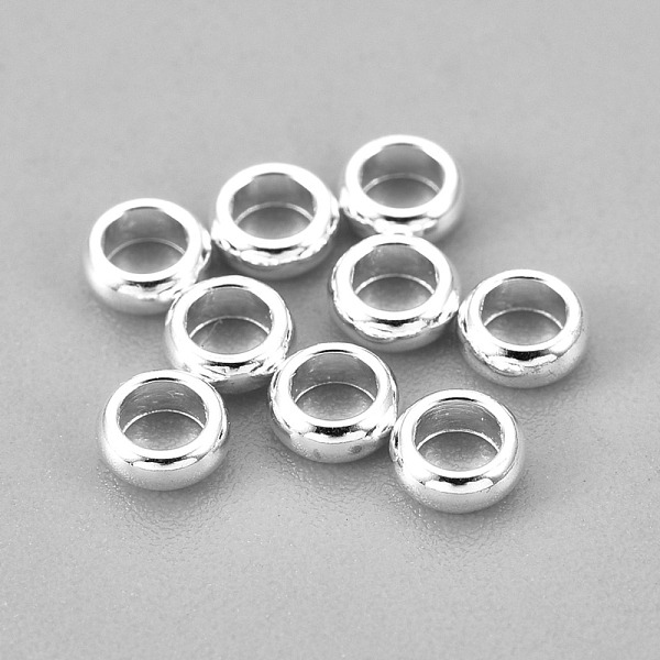 

PandaHall 201 Stainless Steel Spacer Beads, Ring, Silver, 4x1.5mm, Hole: 2mm 201 Stainless Steel Ring