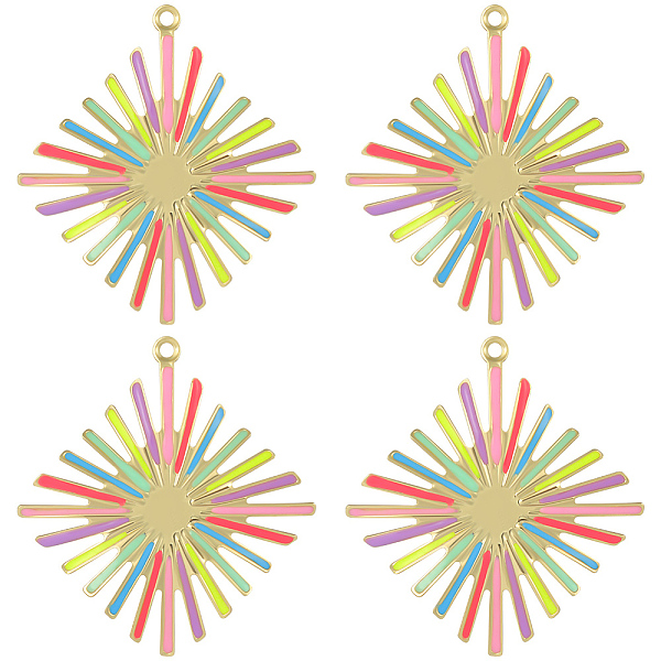 

PandaHall Beebeecraft 8Pcs Real 18K Gold Plated Rack Plating Eco-Friendly Brass Enamel Pendants, Long-Lasting Plated, Lead Free & Cadmium...
