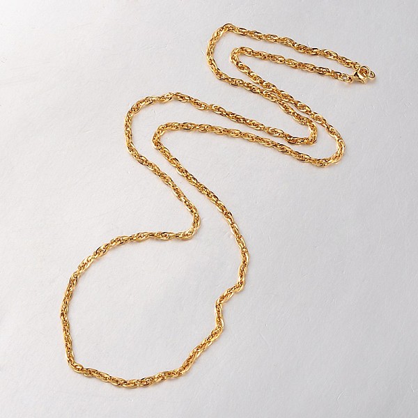 

PandaHall Boy's 304 Stainless Steel Long Double Link Chain Necklaces, with Lobster Claw Clasps, Golden, 29.33 inch(74.5cm) 304 Stainless...
