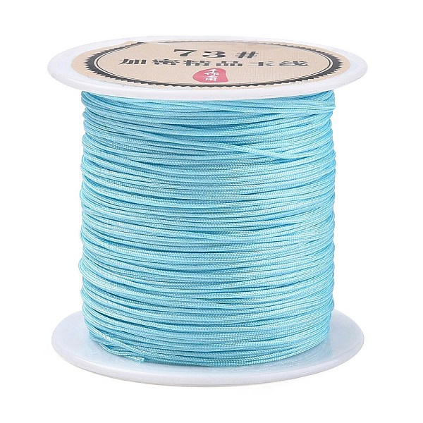 

PandaHall 40 Yards Nylon Chinese Knot Cord, Nylon Jewelry Cord for Jewelry Making, Cyan, 0.6mm Nylon Cyan