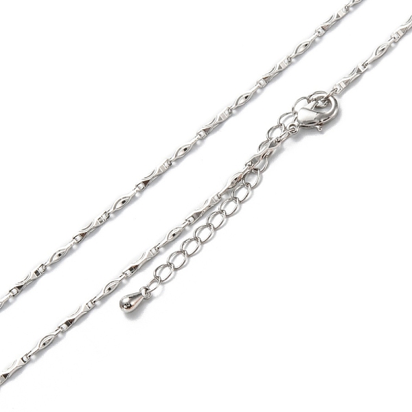 

PandaHall Brass Link Chain Necklaces, Long-Lasting Plated, Real Platinum Plated, 16.54 inch(42cm) Brass