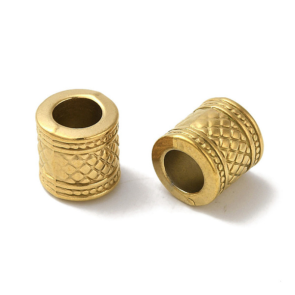 

PandaHall Ion Plating(IP) 304 Stainless Steel European Beads, Large Hole Beads, Column, Golden, 9.5x9.5mm, Hole: 5.5mm 304 Stainless Steel...
