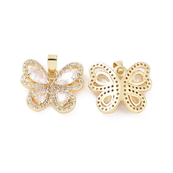 

PandaHall Brass Micro Pave Cubic Zirconia Pendants, Real 18K Gold Plated, Butterfly Charms, Clear, 14x16.5x5mm, Hole: 4.5x2.5mm Brass+Cubic...