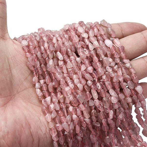 Natural Old Rose Madagascar Rose Quartz Beads Strands