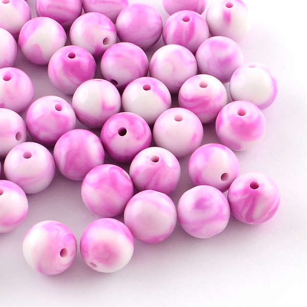 

PandaHall Opaque Acrylic Beads, Round, Medium Orchid, 8mm, Hole: 1.5mm, about 1800pcs/500g Acrylic Round Purple