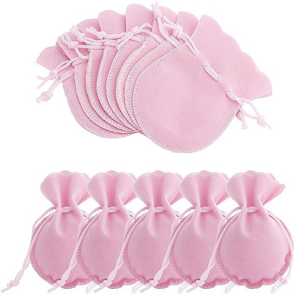 

PandaHall 50 Pcs Velvet Bags, Calabash Shape Drawstring Jewelry Pouches Small Candy Gift Bags for Christmas Wedding Birthday Party Favors..., Pink