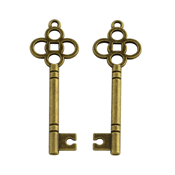 

PandaHall Tibetan Style Alloy Skeleton Key Pendants, Cadmium Free & Nickel Free & Lead Free, Antique Bronze, 46x15x2mm, Hole: 2mm, about...