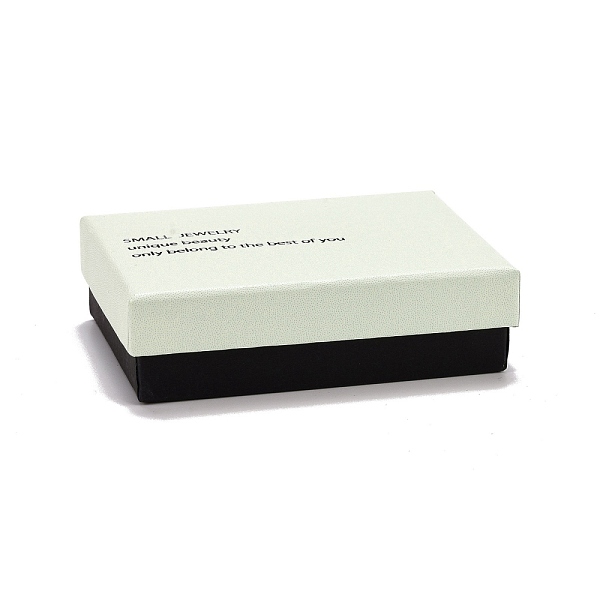 

PandaHall Cardboard Jewelry Boxes, with Black Sponge Inside and White Snap Cover, for Necklaces & Ring, Rectangle with Word, Black...