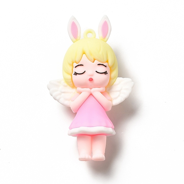 

PandaHall Angel Shape PVC Pendants, Yellow, 70.5x41.5x22.5mm, Hole: 3mm PVC Angel & Fairy Yellow