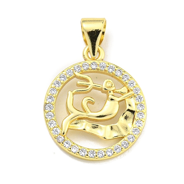 

PandaHall Brass Micro Pave Cubic Zirconia Pendants, Real 18K Gold Plated, Aquarius, 17x14.8x2mm, Hole: 4x3.5mm Brass+Cubic Zirconia Aquarius..., Clear