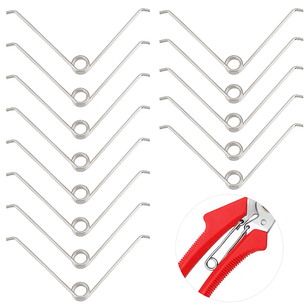

PandaHall BENECREAT 36Pcs High Carbon Steel Torsion Spring, Stainless Steel Color, 84.5x48~51x5.8mm, Hole: 7mm Carbon Steel