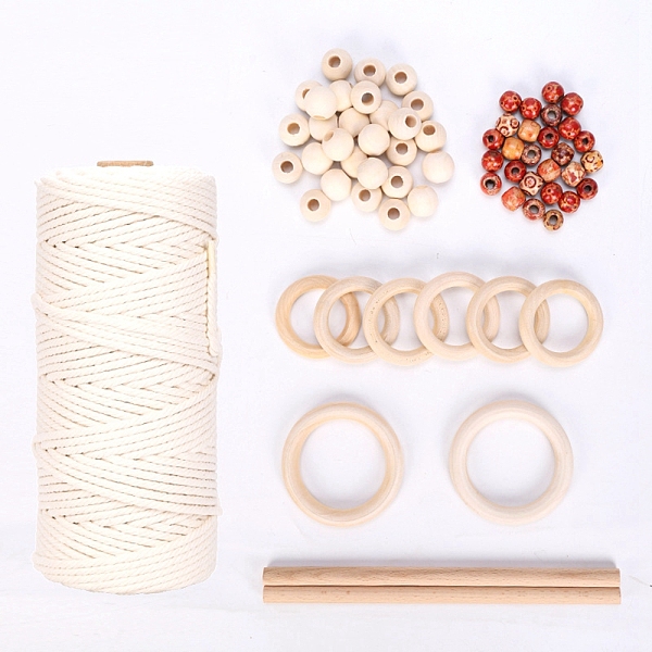

PandaHall DIY Cotton Macrame Tassel Pendant Decorations Kit, Wood Holder Boho Style Hanging Wall Decoration, Mixed Color, 15.5x7cm..., Multicolor