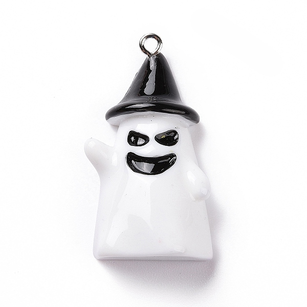 

PandaHall Halloween Opaque Resin Pendants, Ghost Charms, with Platinum Tone Iron Loops, White, 36.5x25.5x12mm, Hole: 2mm Iron+Resin Ghost...
