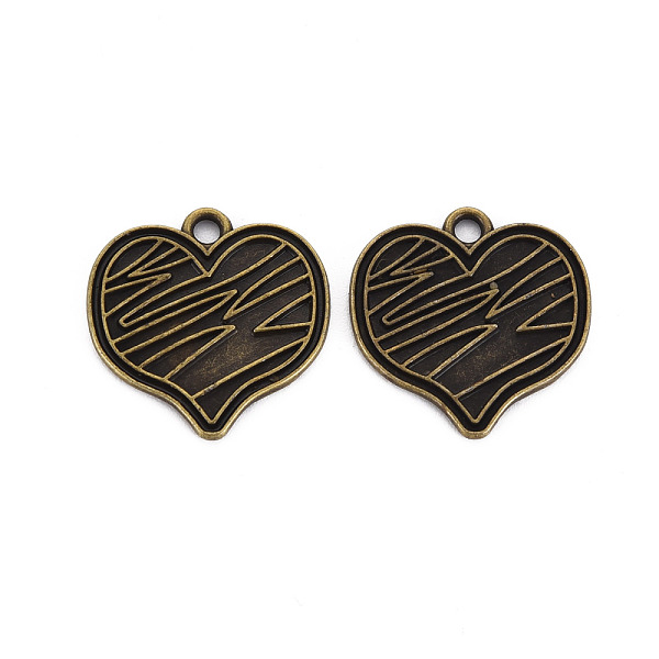 

PandaHall Tibetan Style Alloy Pendant Enamel Settings, Cadmium Free & Lead Free, Heart, Antique Bronze, 20x20x1mm, Hole: 2mm Alloy Heart