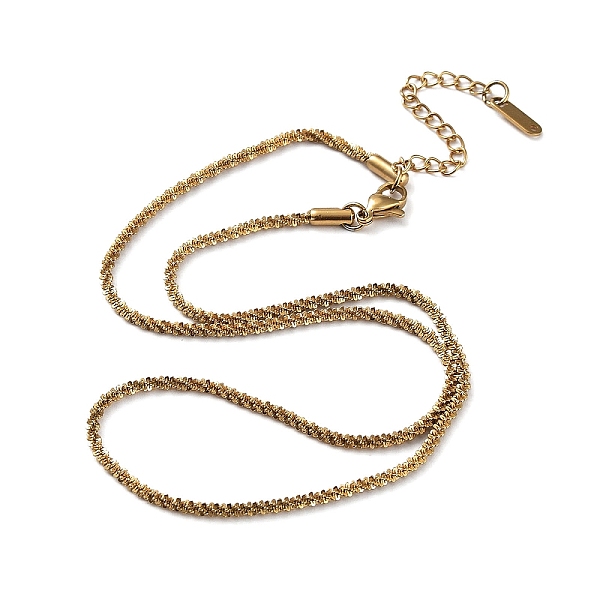 

PandaHall Ion Plating(IP) 304 Stainless Steel Spike Link Chain Necklace, Real 18K Gold Plated, 16.06 inch(40.8cm) 304 Stainless Steel