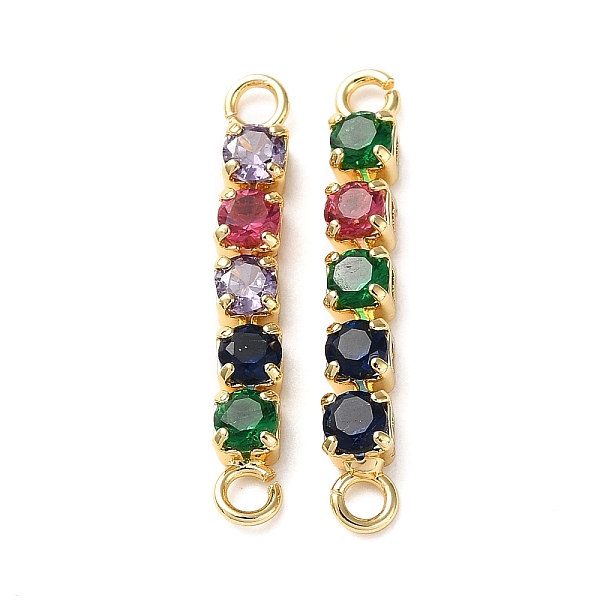 

PandaHall Rack Plating Brass Pave Cubic Zirconia Connector Charms, Rectangle Links, Lead Free & Cadmium Free, Real 18K Gold Plated...