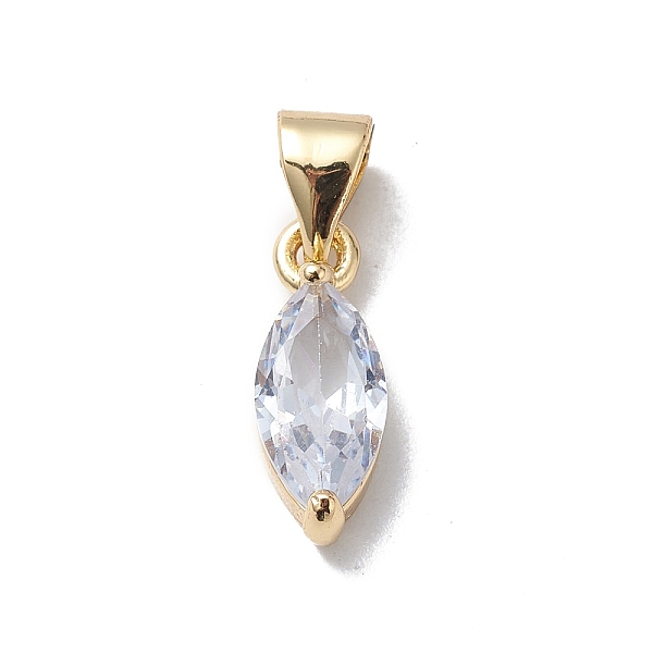 

PandaHall Brass Cubic Zirconia Charms, Cadmium Free & Lead Free, Real 18K Gold Plated, Long-Lasting Plated, Leaf Charm, Clear, 13.5x6x4mm...