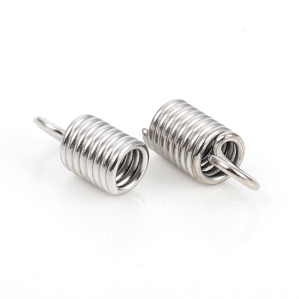 

PandaHall 201 Stainless Steel Terminators, Coil Cord Ends, Stainless Steel Color, 10.4x4.4mm, Hole: 3mm, Inner Diameter: 3mm 201 Stainless...