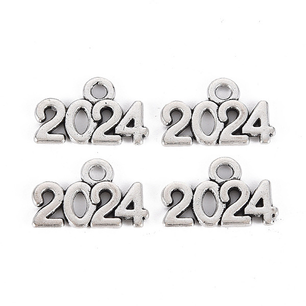 

PandaHall Tibetan Style Alloy Charms, Lead Free & Cadmium Free, Word 2024, Antique Silver, 9x14x1mm, Hole: 1.6mm Alloy Number