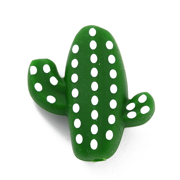 

PandaHall Food Grade Eco-Friendly Silicone Focal Beads, Chewing Beads For Teethers, DIY Nursing Necklaces Making, Cactus, Green...