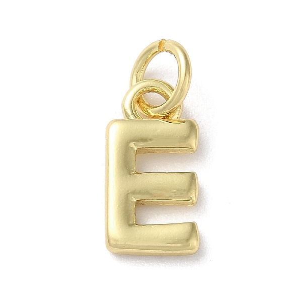 

PandaHall Rack Plating Brass Pendants, Cadmium Free & Lead Free, Long-Lasting Plated, Real 18K Gold Plated, Letter E, 11.5x6x1.5mm, Hole...