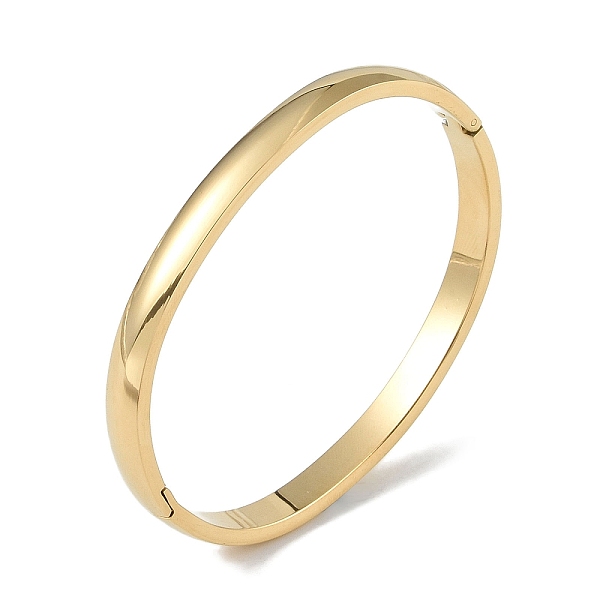 

PandaHall 304 Stainless Steel Hinged Bangles for Women, Real 18K Gold Plated, Inner Diameter: 2x2-3/8 Inch(4.95x5.95cm), 6mm 304 Stainless...